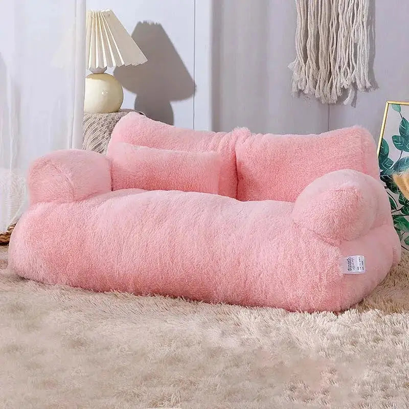 Luxury Soft Warm Pet Sofa Pink S 55Cm