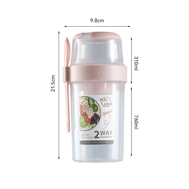 Container Set Food Bowl Pink 760ml