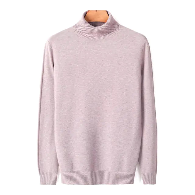 Turtleneck Sweater For Men Khaki 4XL