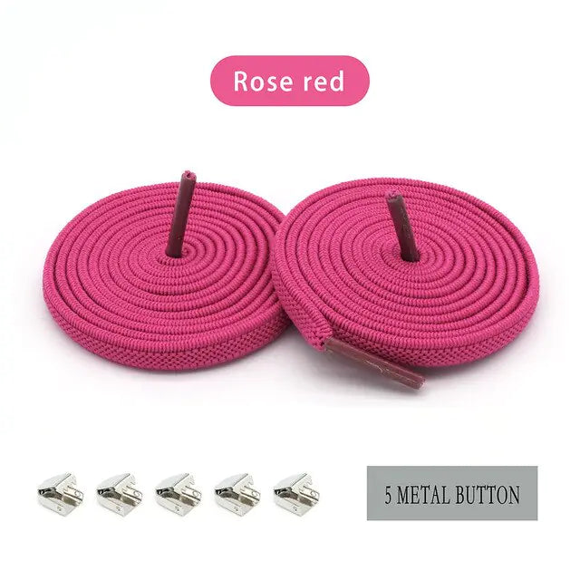 QuickFit Elastic Shoelaces Rose Red 100cm