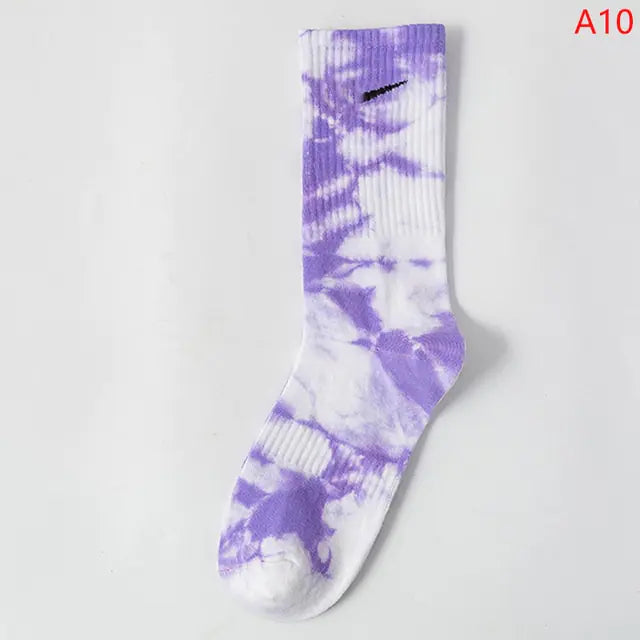 Women Tie-dye Middle Tube Socks Style 10