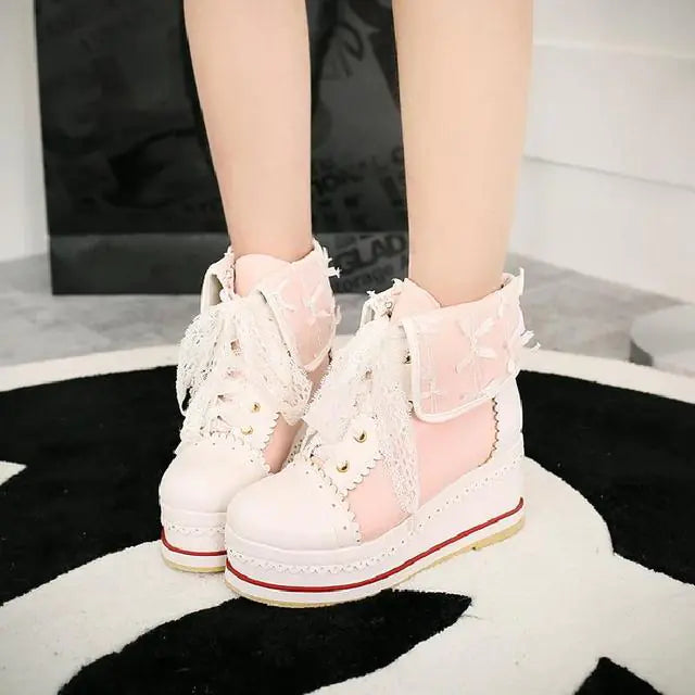 Anime Costume Vintage Shoes Pink 38