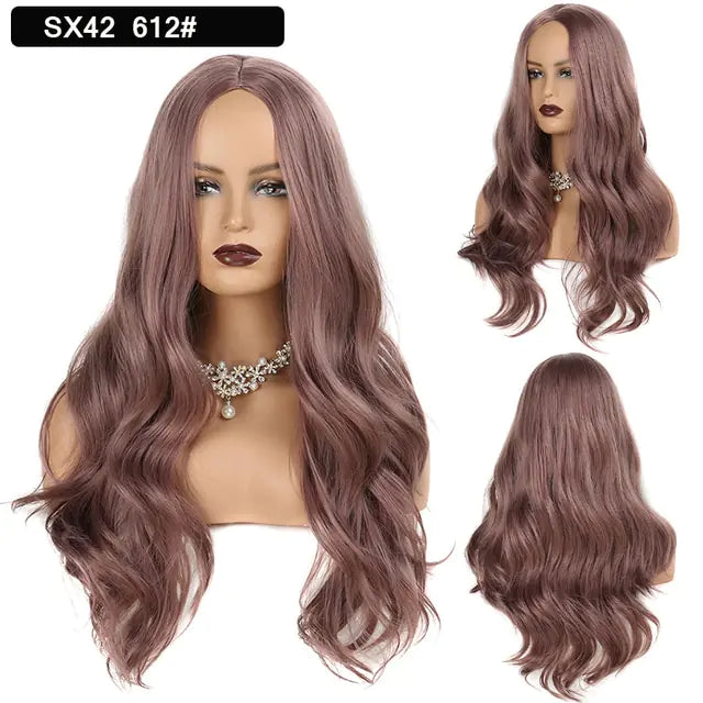 Wavy Middle Part Wigs SX42 612 26inches