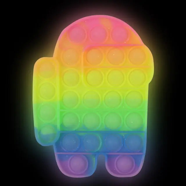 Luminous Pop Fidget Toy Set Rainbow Style 1