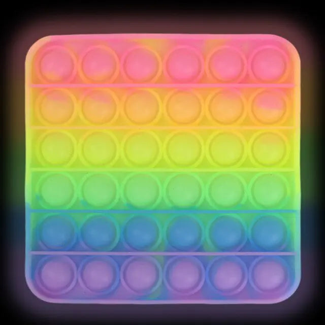 Luminous Pop Fidget Toy Set Rainbow Square