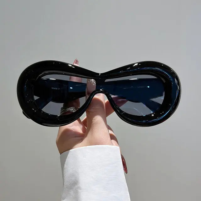 Oval Sunglasses for Men and Women Black Other