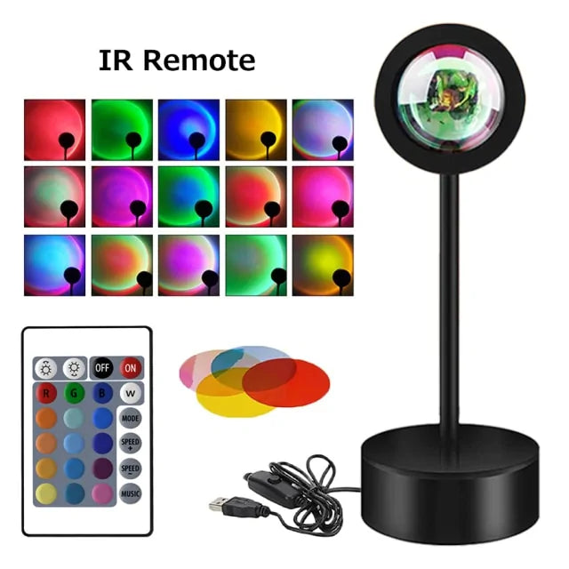 Sunset Projection Night Light Remote Multicolor