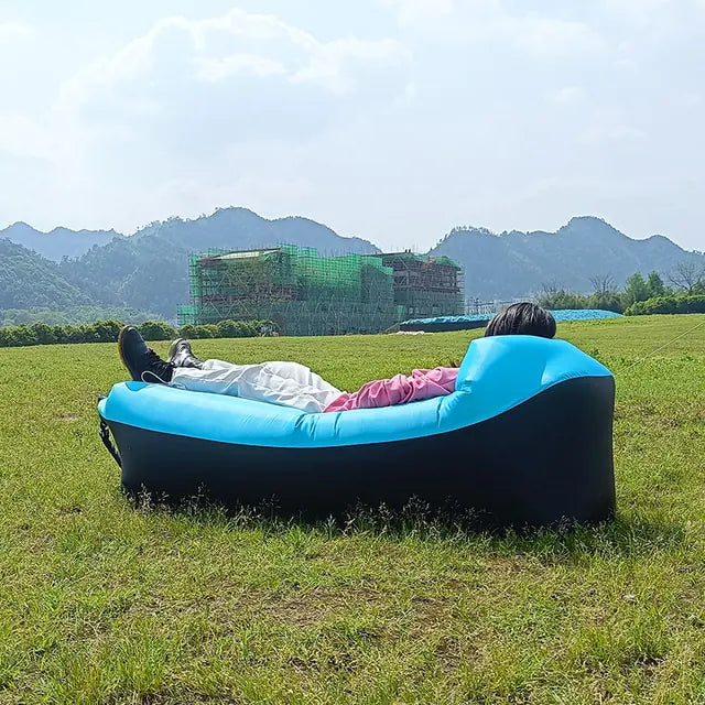 Inflatable Sofa Bed Blue