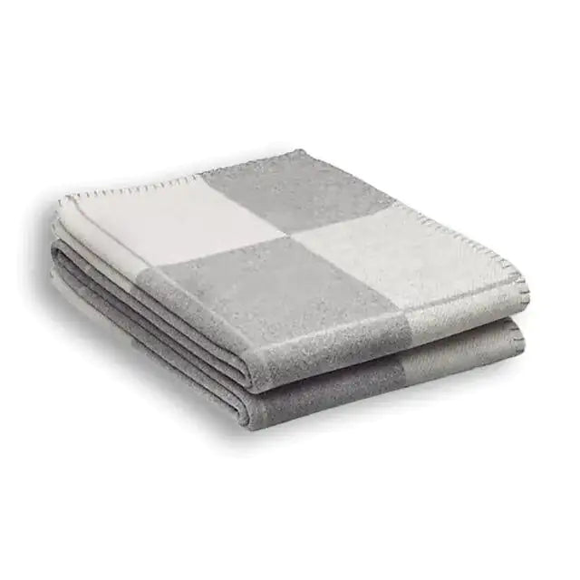 Luxury H Blanket Gray
