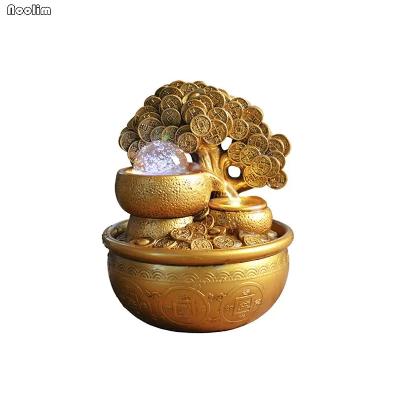 Gold Money Tree Water Fountain