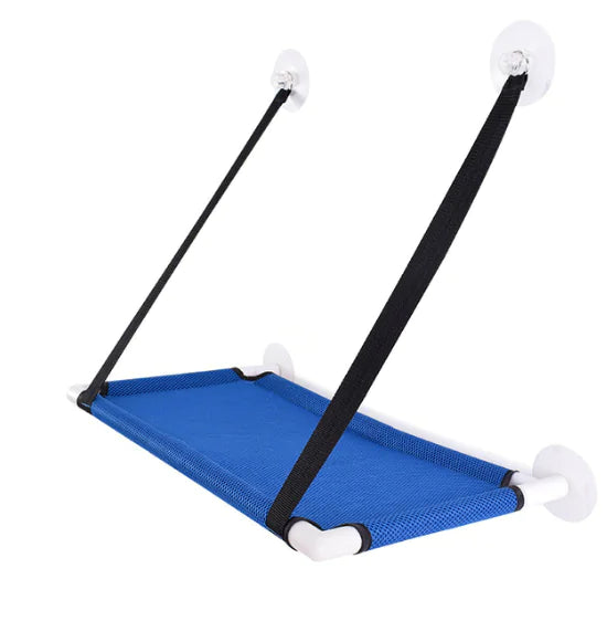Suspended Bed for Pets Blue + Hair Remover