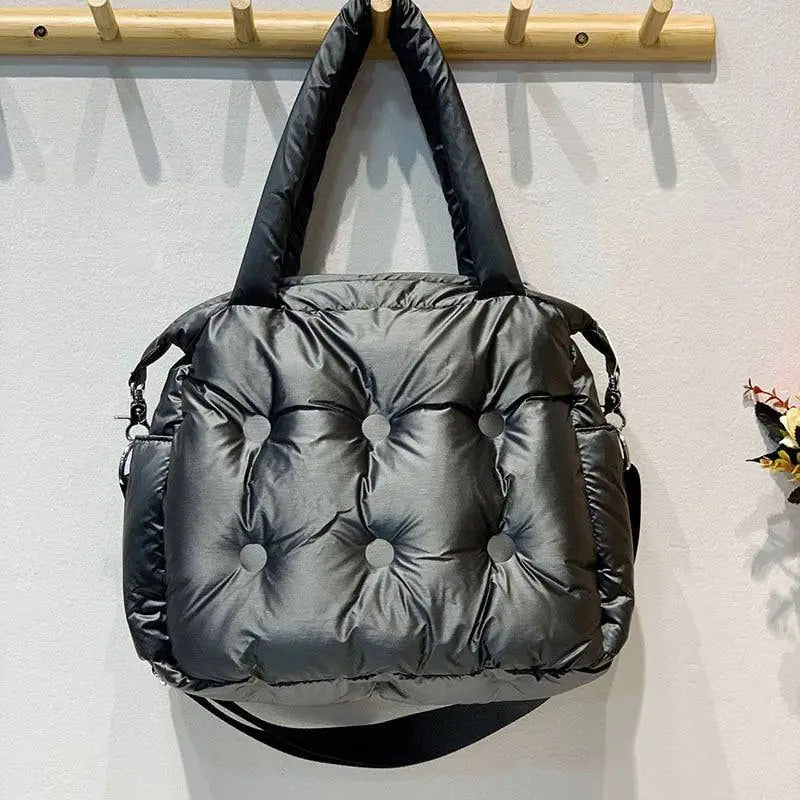Padded Puffer Bag Gray