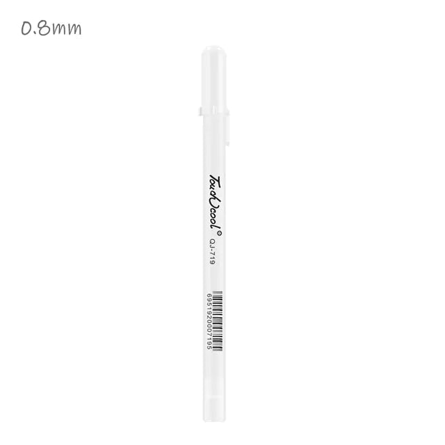 White Marker Gel Pen White 0.8 mm-1 Pc