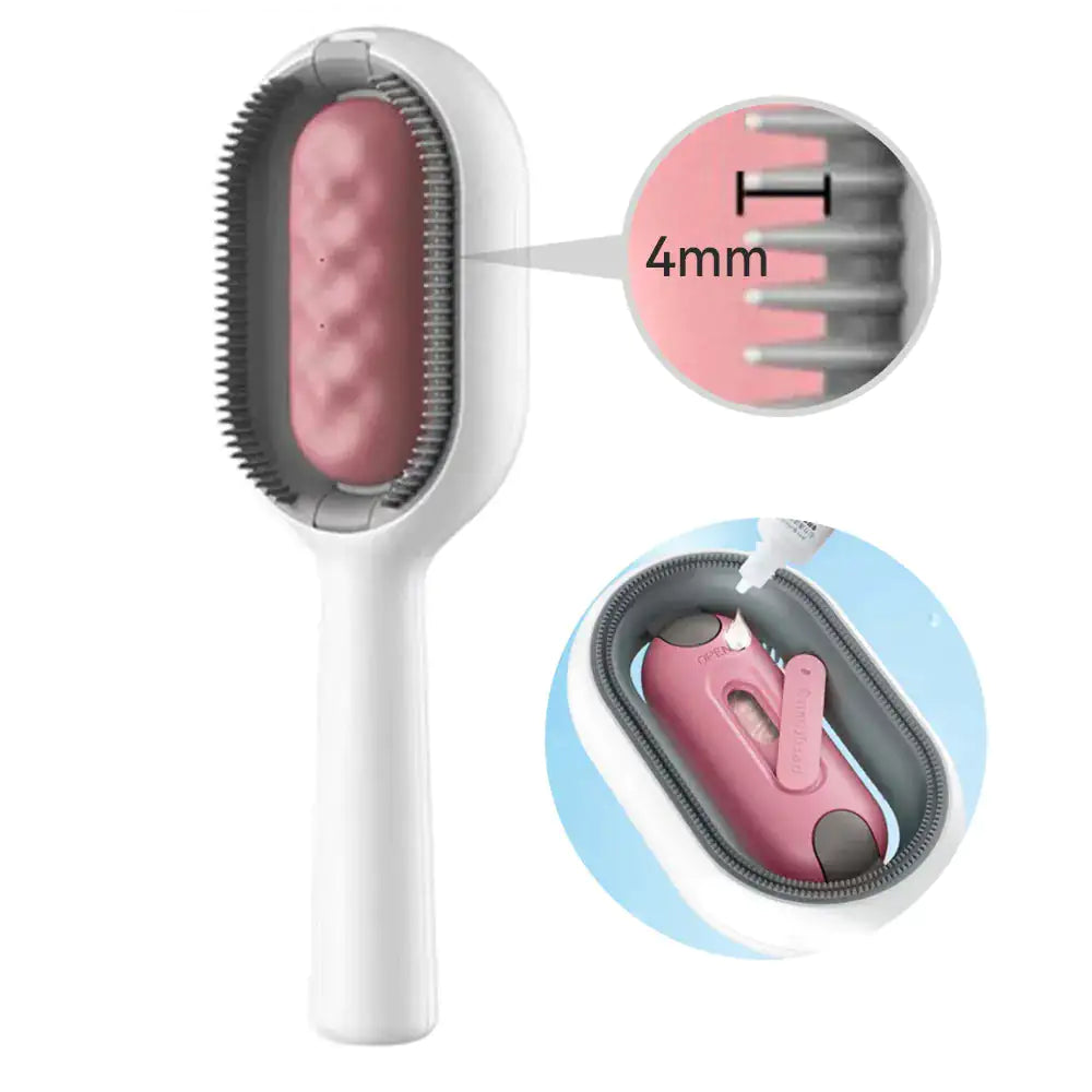 FurTamer Innovative Pet Brush Pink Long Haired
