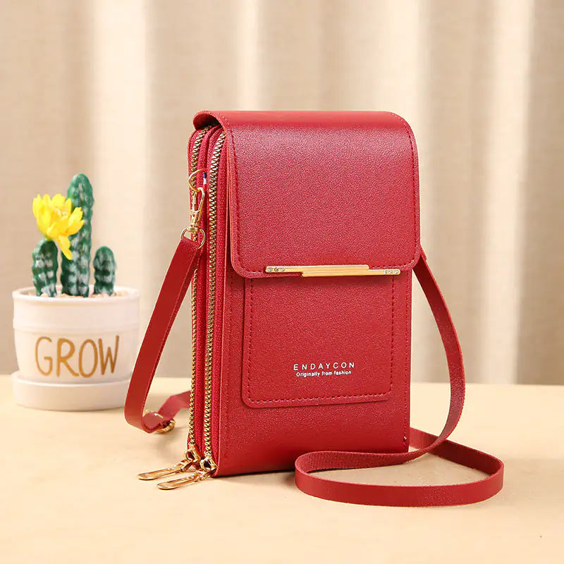 Mother's Day Sale Anti-Theft Leather Bag Red