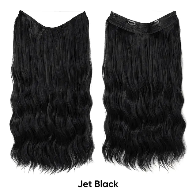 Synthetic Wave Hair Extensions Jet Black 20inches
