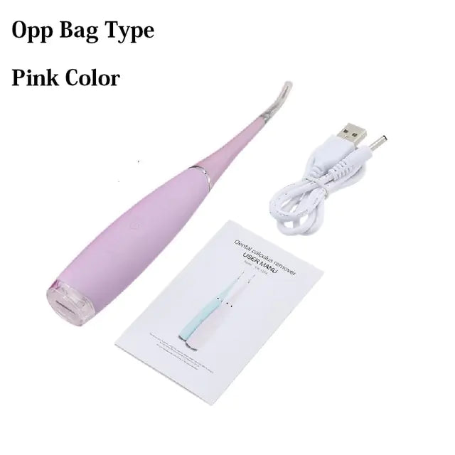 Portable Electric Sonic Dental Scaler Pink Opp Bag Pack