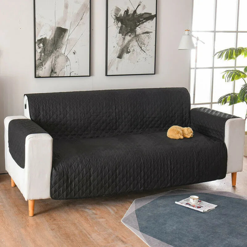 Waterproof Pet Sofa Cover Black 2 seat