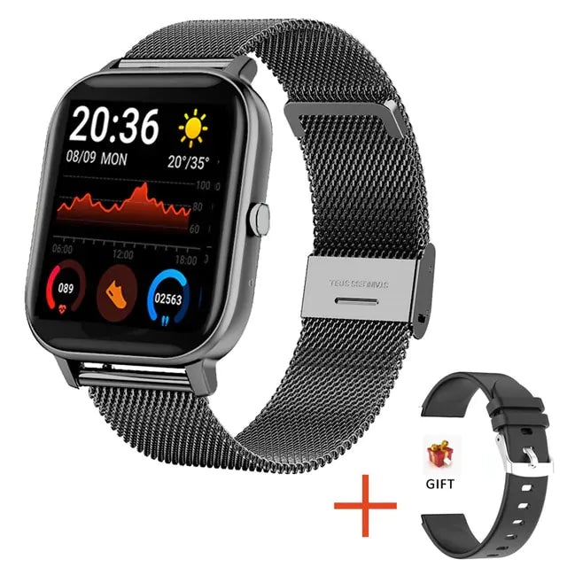 Touch Call Fitness Smartwatch IP67 Black With Mesh Band