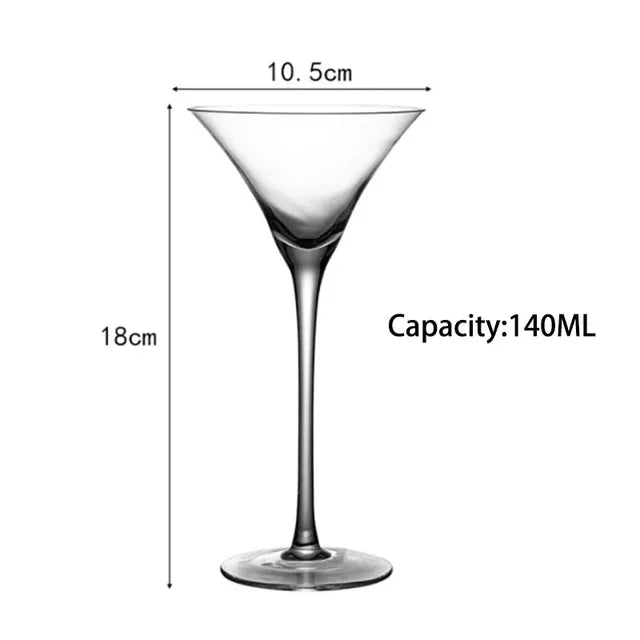 Cocktail Glass Lead-Free Goblet Transparent 140ML 18.5cm*10.6cm