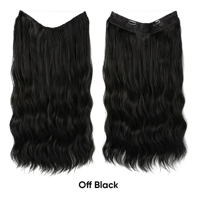 Synthetic Wave Hair Extensions Off Black 16inches