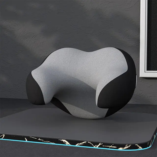 Car Neck Support Pillow Cushion Black Grey 1 Piece