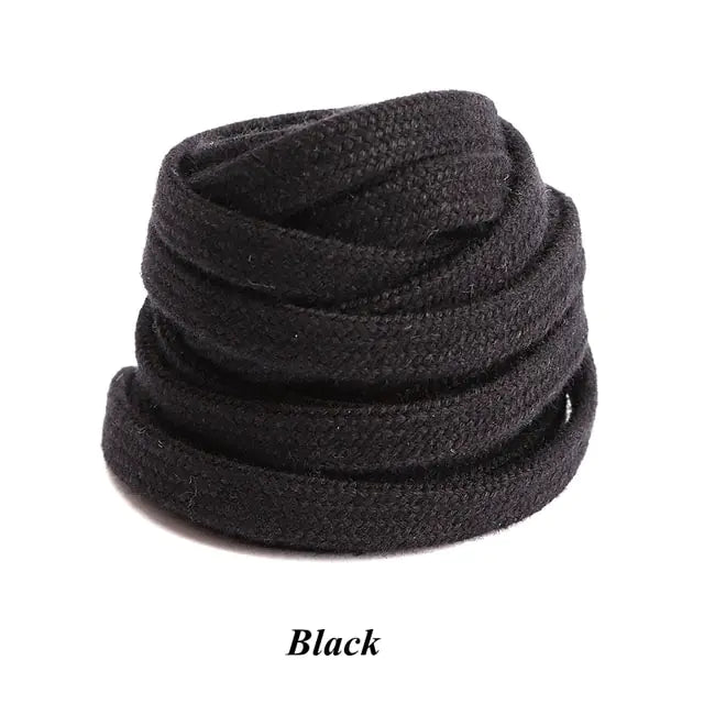 Double Weave Shoelace Black 100cm