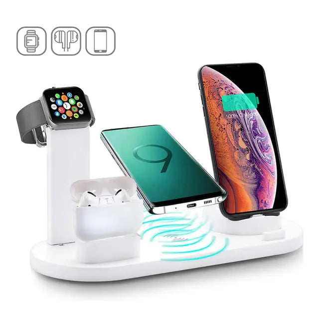 100W Wireless Charger Stand Pad White