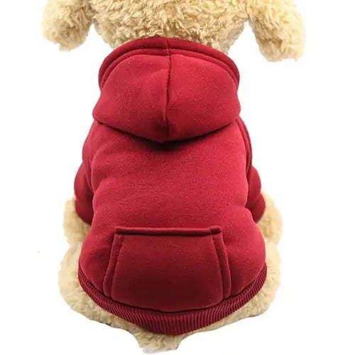 Soft Fleece Pet Dog Hoodie Red XS