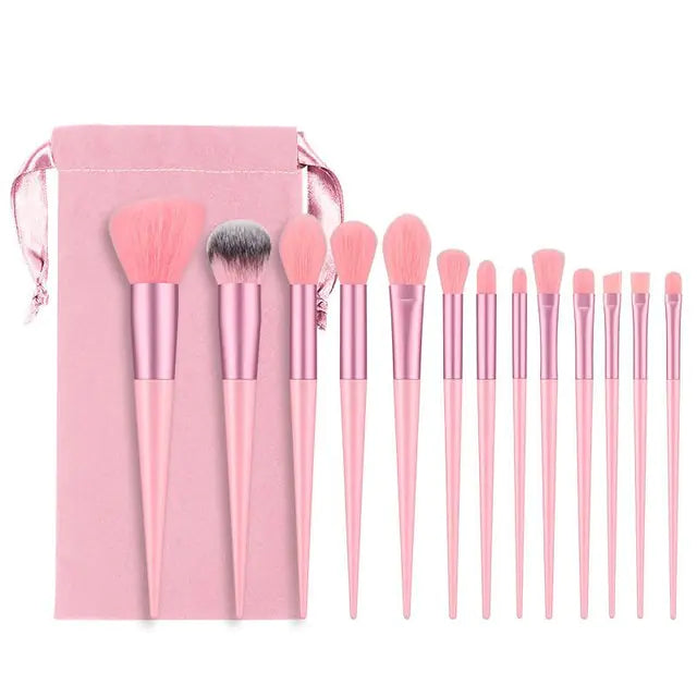 13Pcs Soft Fluffy Makeup Brushes Set 13Pcs-velvet bag 15