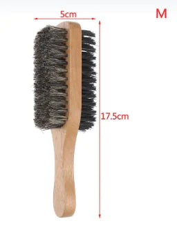 Boar Bristle Beard Brush Light Wood M