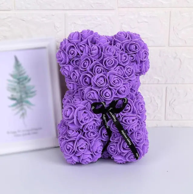 Rose Bear Flowers Purple Without Crown