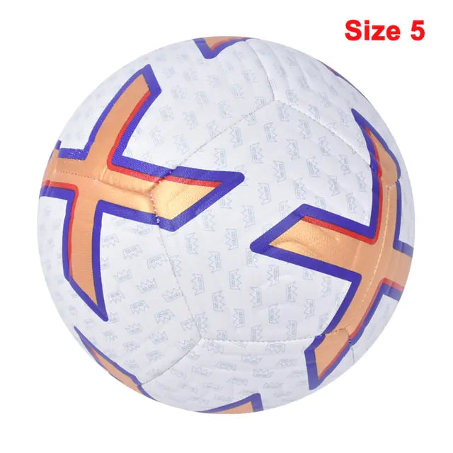 Standard Size Soccer Training Ball White Orange Size 5