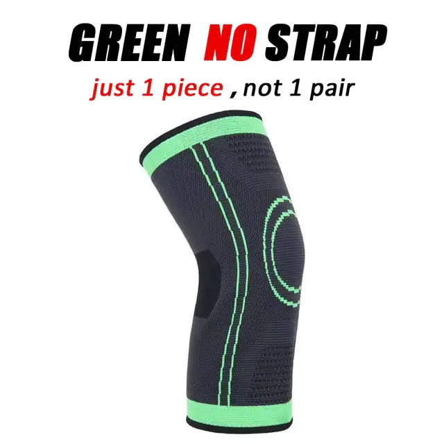 Professional Knee Brace Compression Sleeve Green No Strap XXL