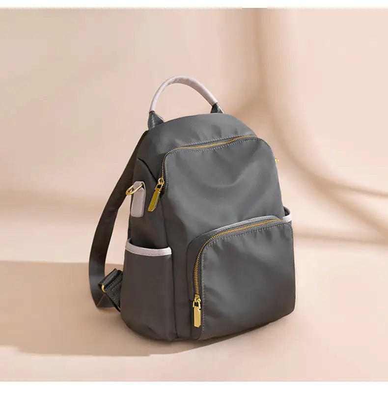 Korean Style Anti Theft Oxford Backpack Grey M Size