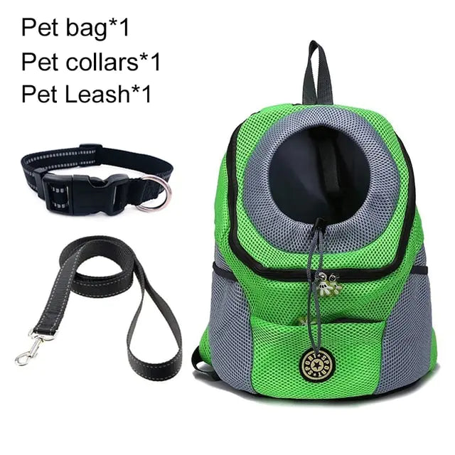 Pet Travel Carrier Bag Green Set L for 10-13kg