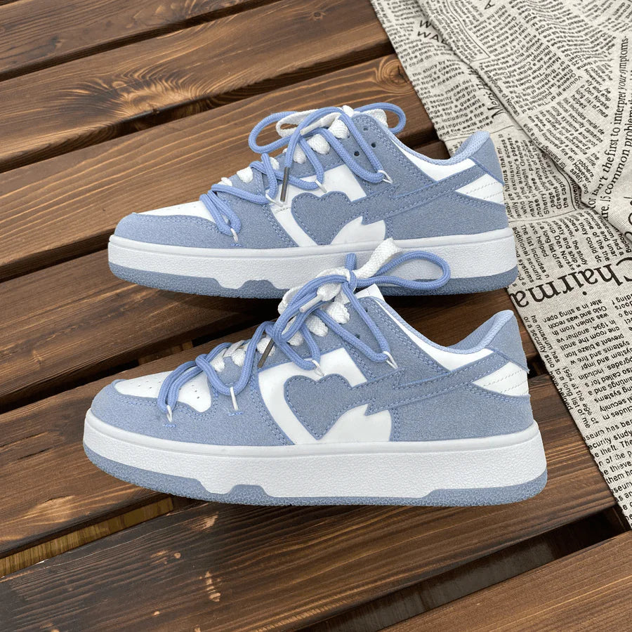 Heart X Sneakers Dunks White / Light Blue 41