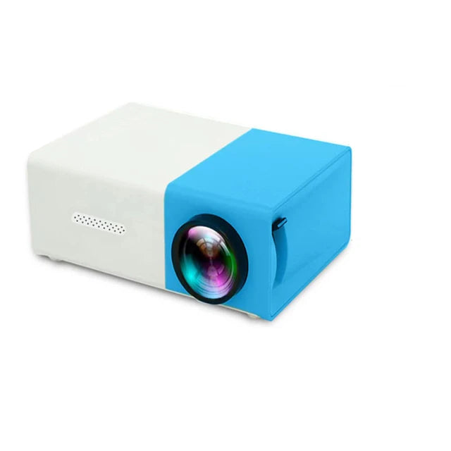 YG300 Mini Portable Projector Blue UK Plug