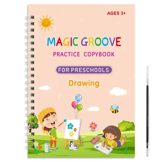 Reusable Magic Copybook Pink Drawing