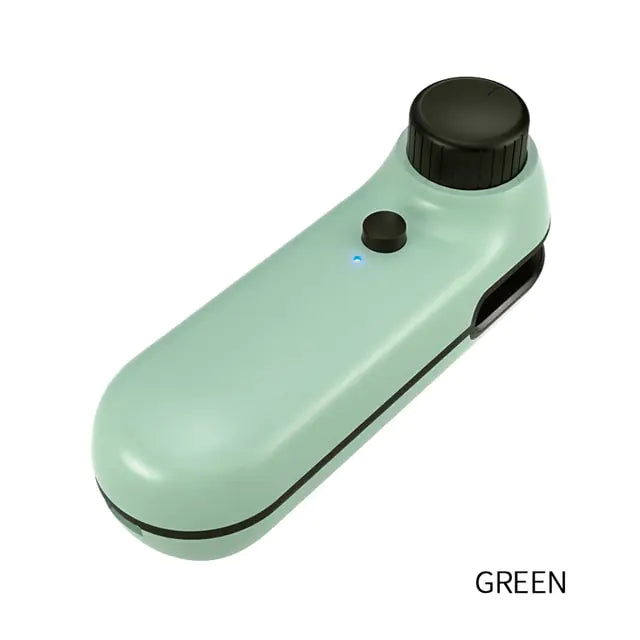 USB Mini Bag Sealer Cutter Green
