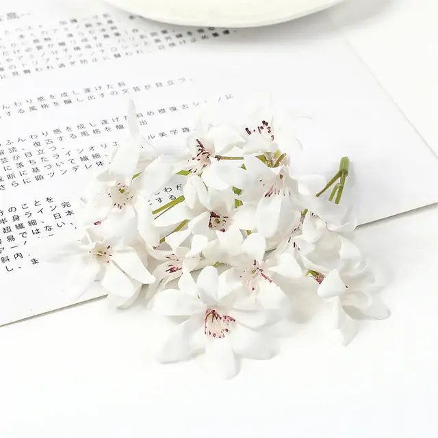 10/20Pcs Artificial Silk Flowers White 10pcs