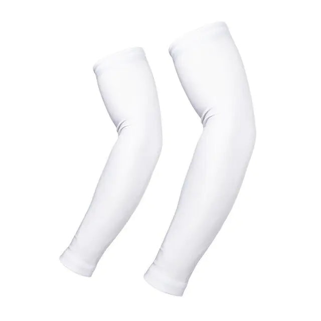 Sports Full Arm Sleeves White XL