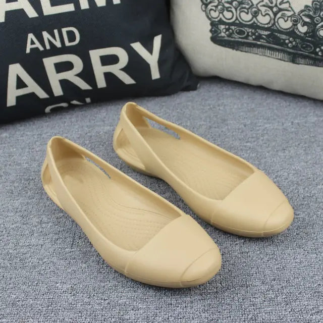Summer Women Plastic Sandals Golden 8