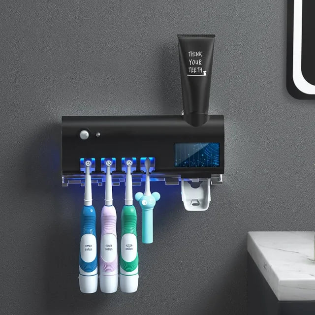 Toothpaste Dispenser Solar Energy Black 260*100*120m