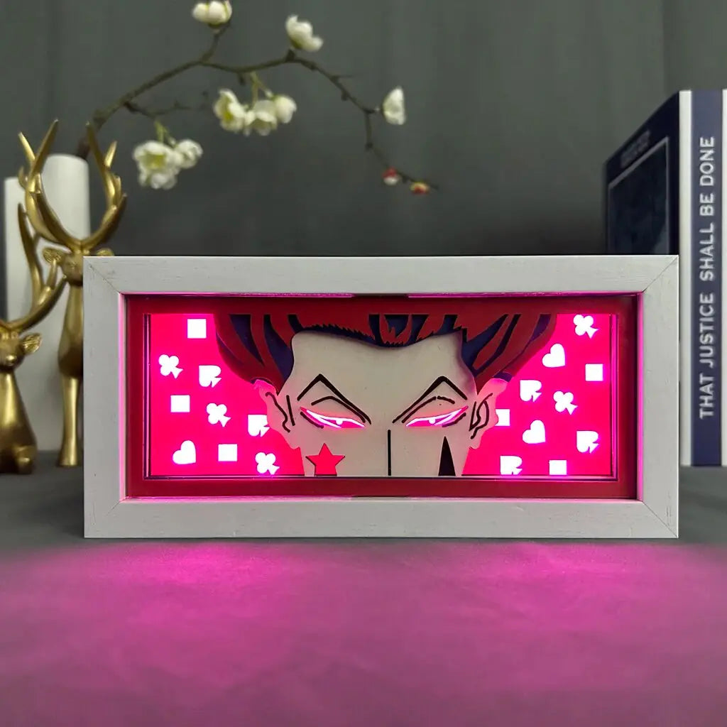 Anime Light Box Hunter X Hunter Hisoka Eye Face Lamp for Bedroom Decoration
