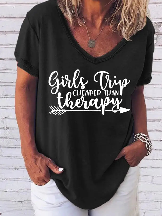 Women Girl's Trip Therapy Tee