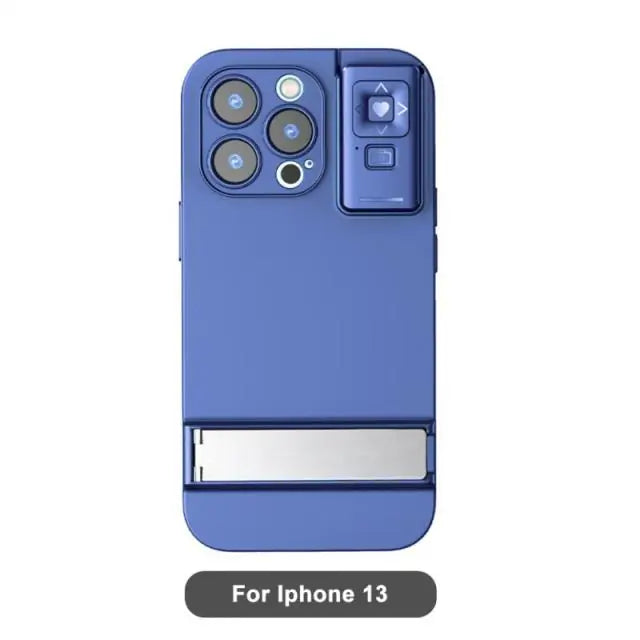 3-in-1 Smart Phone Case for iPhone Blue 13