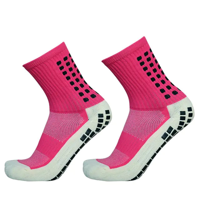 Non-Slip Grip Football Socks Pink