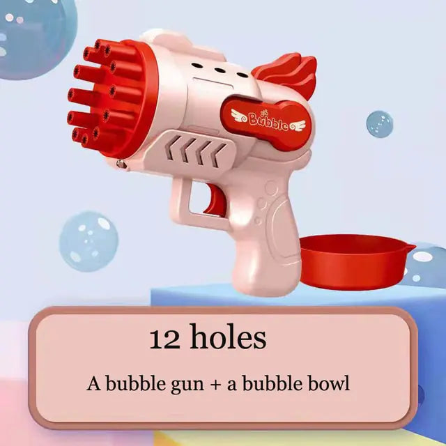 Bubble Gun Electric Automatic Soap Rocket 12 holes-04