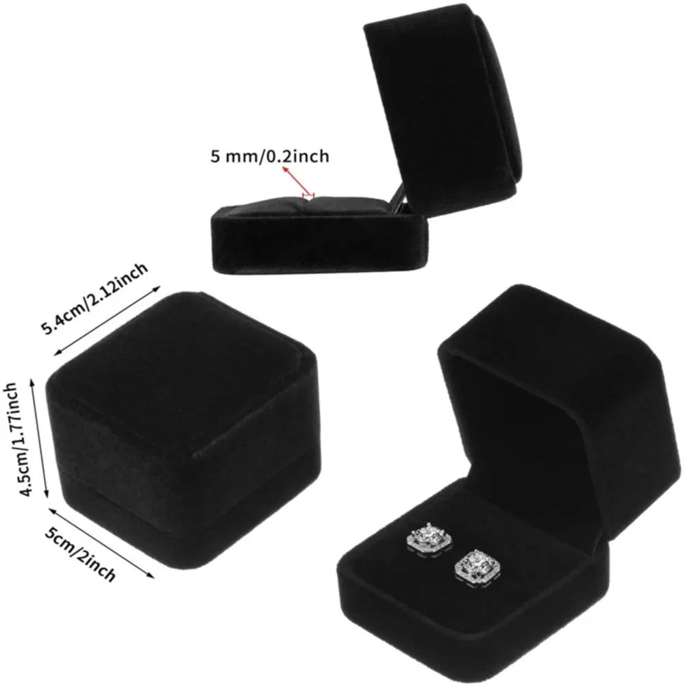 Wholesale Engagement Velvet Earring Ring Packaging Box